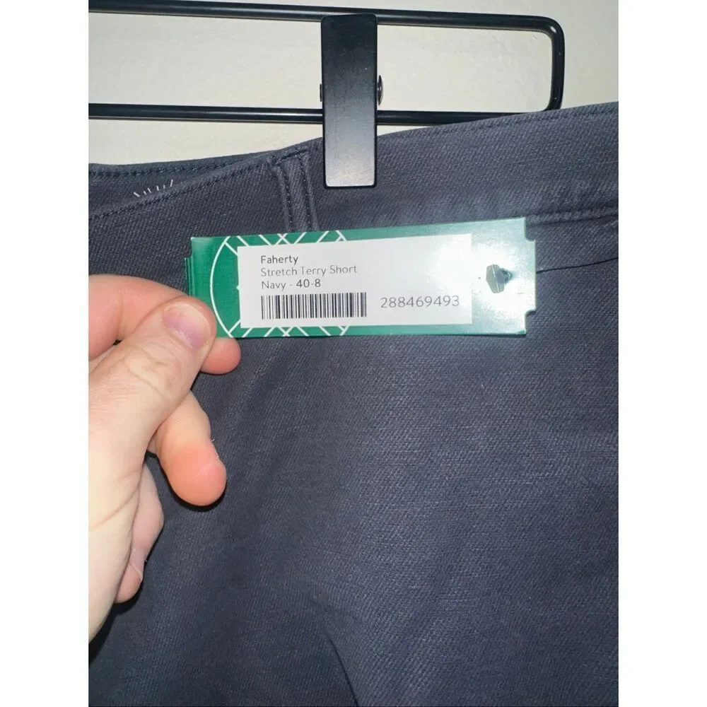 NWT Faherty Navy Stretch Terry Size 40 7.5” Inseam